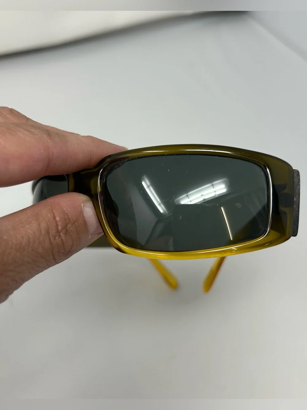 VTG Y2K VonZipper Wrap Sunglasses Sham Gradient Frames Green To Yellow